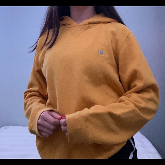 Champion Sweaters - Yellow champion hoodie